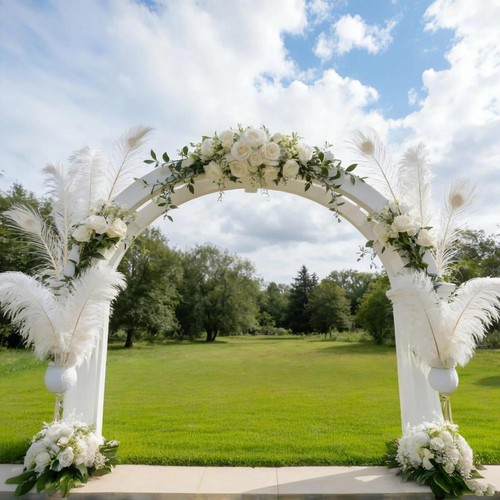 Lot de 20 grandes plumes d’autruche blanches naturelles 25-30 cm, plumes duveteuses pour mariage, centre de table, bouquet floral, décoration sapin de Noël, artisanat DIY
