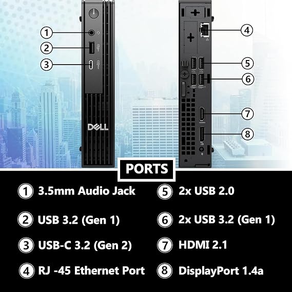 Dell Pro Micro Desktop (OptiPlex MFF Next-Gen) Windows 11 Pro