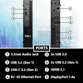 Dell Pro Micro Desktop (OptiPlex MFF Next-Gen) Windows 11 Pro