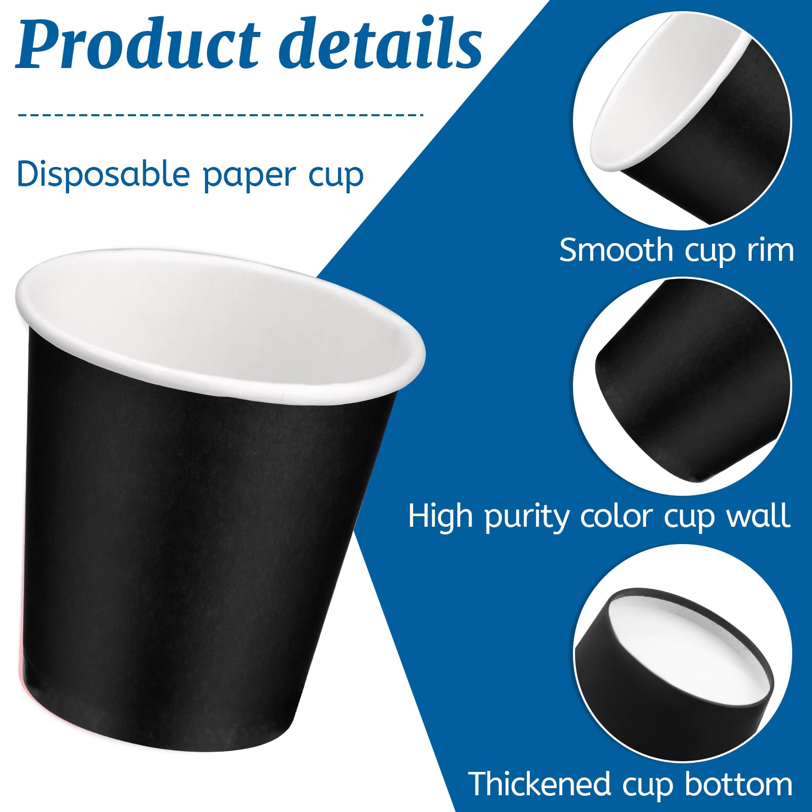 ENCHOL 50 Pack 3 oz Paper Cups, Disposable Bathroom Cups, Mouthwash Cups, Mini Espresso Cups - Image 3