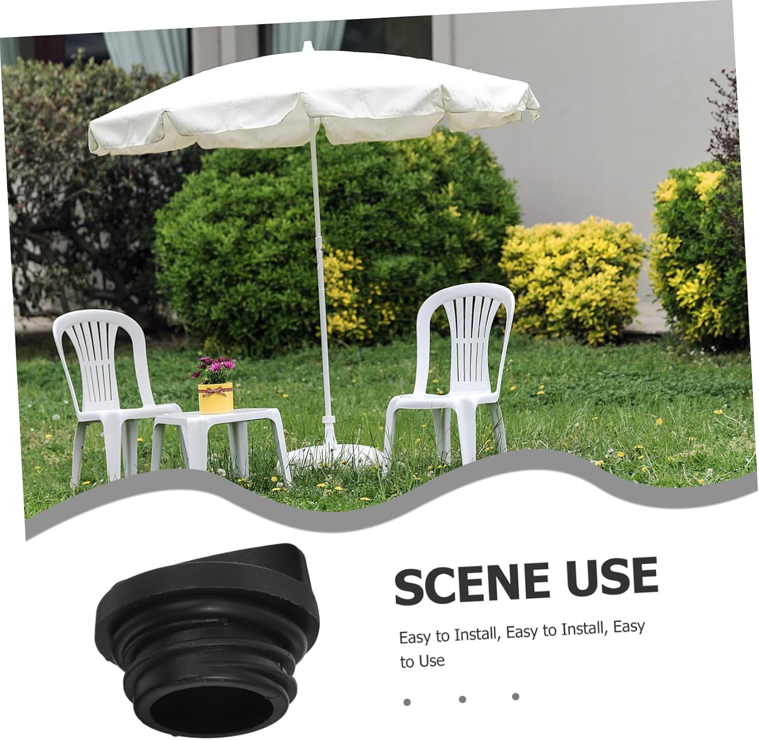 2pcs Umbrella Hole Cover Set Sunshade Stand Cap Plug Drainage Hole Outdoor Umbrella Base Replacement for Parasol and Stand