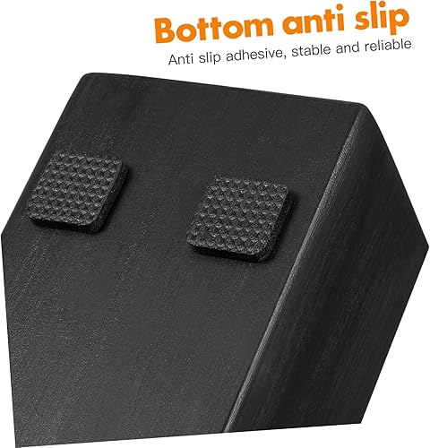 Miniatura 8 de IMIKEYA Soporte de espejo de longitud completa, base de espejo de piso de madera, soporte de espejo de tocador, soporte para marco de fotos, soporte