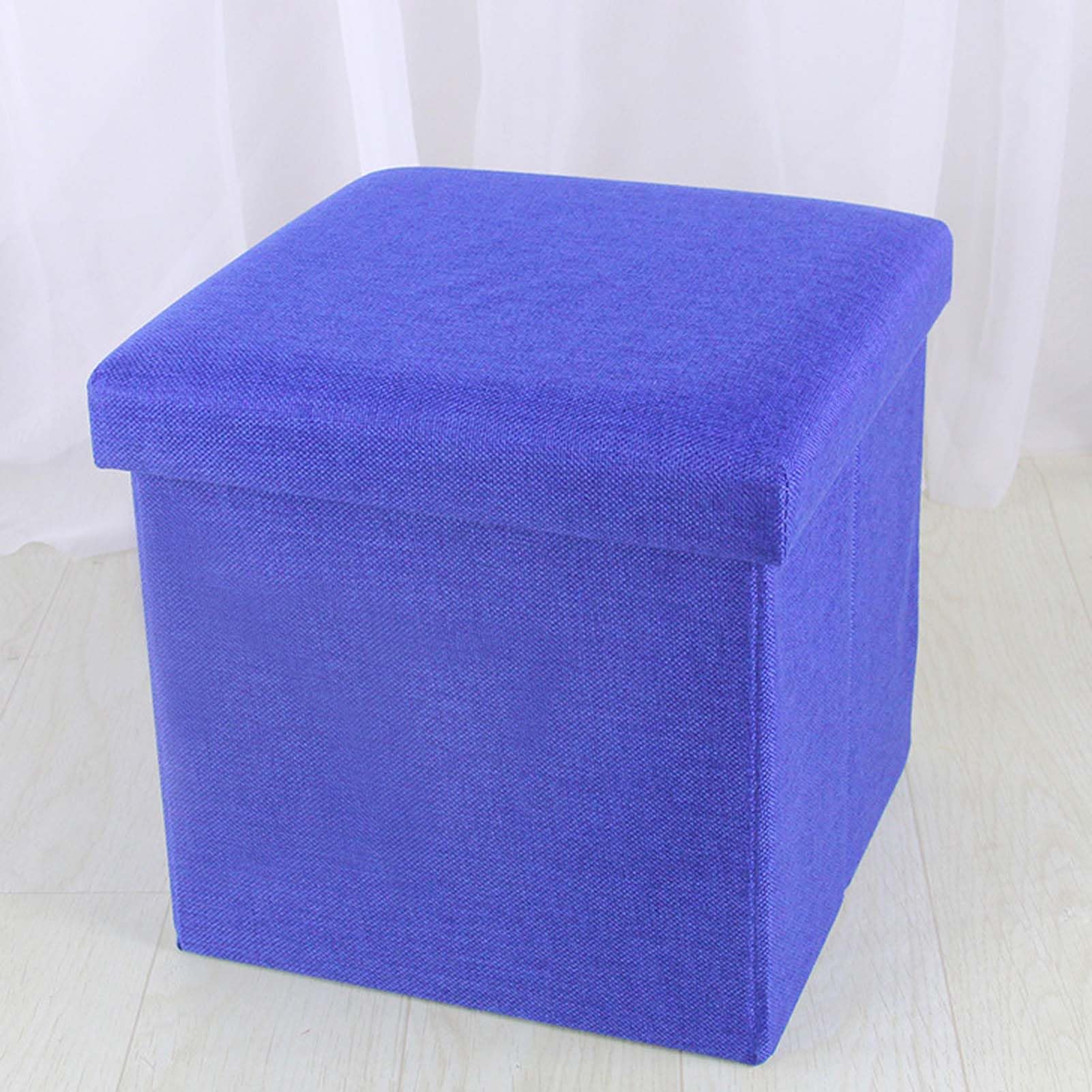 Pouf de rangement pliable et repose-pieds rembourré avec compartiment compact de salon