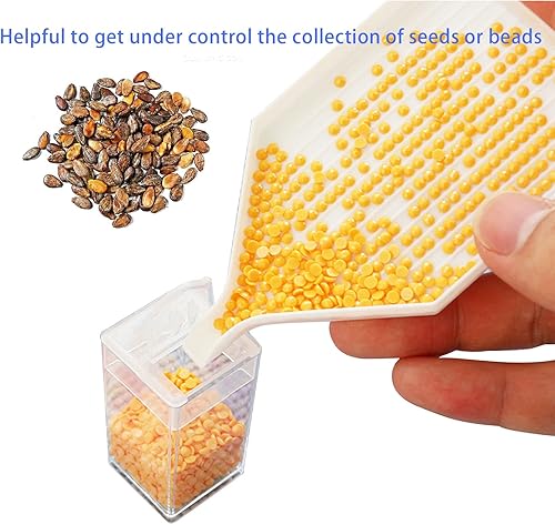 Miniatura 4 de CDIYTOOL Caja de almacenamiento de semillas, contenedor transparente de cuentas de semillas de plástico, organizador de almacenamiento de semillas