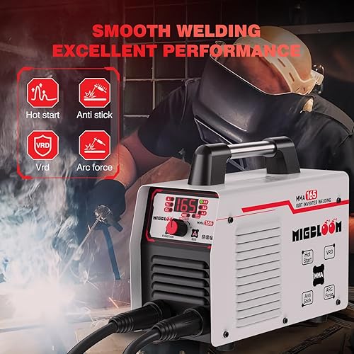 Miniatura 3 de Soldador de palo 165A 110V220V Máquina de soldadura de arco portátil IGBT inversor pequeño mini soldador con arranque en caliente, fuerza de ARC,