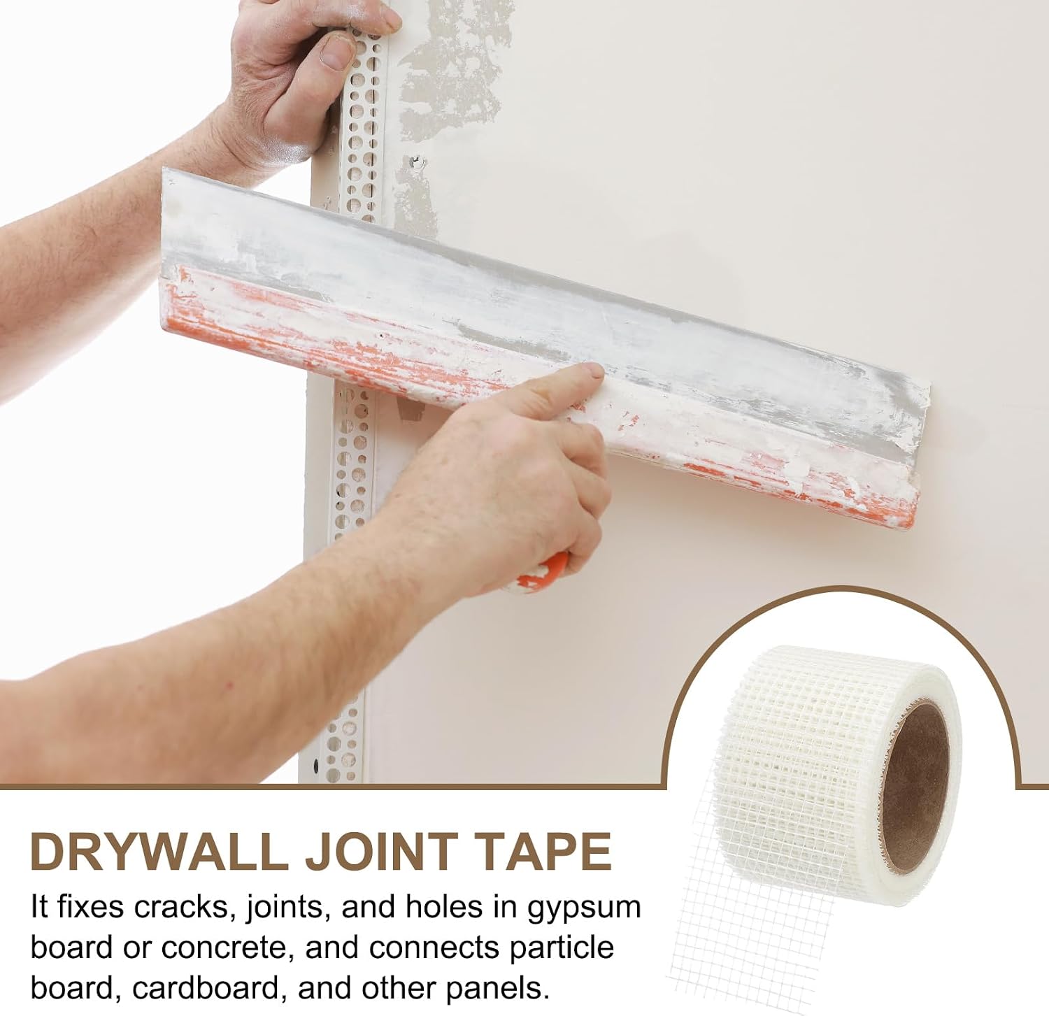 PATIKIL Drywall Repair Mesh Tape, 3 inch x 82 ft Fiberglass Repair Patch Self-Adhesive Dry Wall Joint Tape 6 Mesh Wall Hole Crack and Seam Patch, White