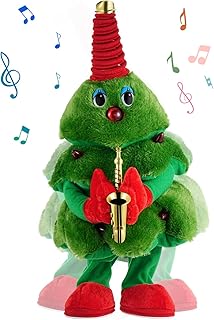 Electric Christmas Tree Plush Toy, Singing and Dancing Christmas Toys Singing 8 Songs Gift for Kids Home Party Xmas Christmas Decorations