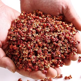 四川花椒 花椒 原形 山椒 中国山椒 红山椒 红花椒 特香特麻花椒粉 花椒トウガラシ スパイシーでピリ辛 コチュジャン 重慶火鍋 中華料理 花椒醬 辛味調味料 四川唐辛子麺 調味料 調味料入れ (50g)