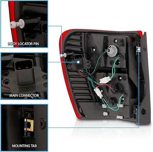 Miniatura 6 de AmeriLite Luces traseras de repuesto LED rojastransparentes para Jeep Grand Cherokee 99-04, lado del pasajero y del conductor