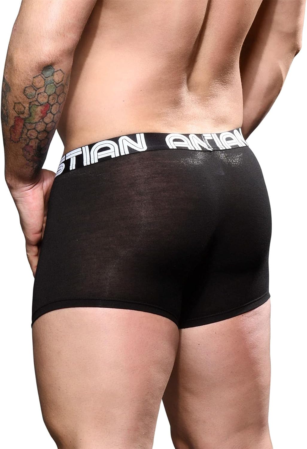 Andrew Christian Almost Naked Bamboo Boxer, Black, Medium: Clothing, Shoes & Jewelry