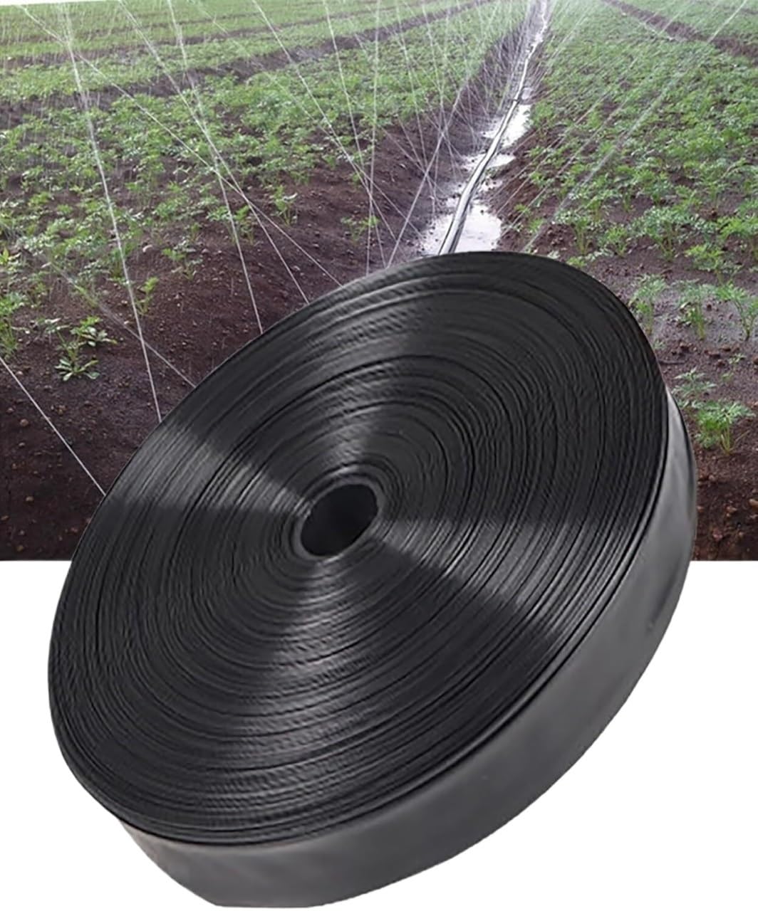 Pool Backwash Hose, PVC Flat Hose Agricultural Irrigation Drip Sprinkler 1-4.5 inch(4inch - 27 kg)