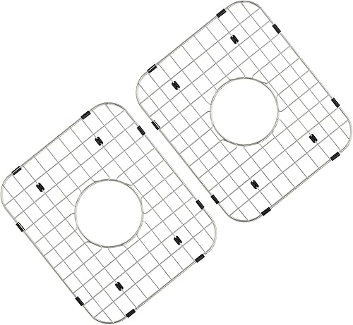Miniatura 9 de VEVOR KM-BHQ-2302-SKU6 Protector de 2 piezas de acero inoxidable de 13.7 x 11.6 pulgadas, rejillas de drenaje centradas con radio de esquina R50,