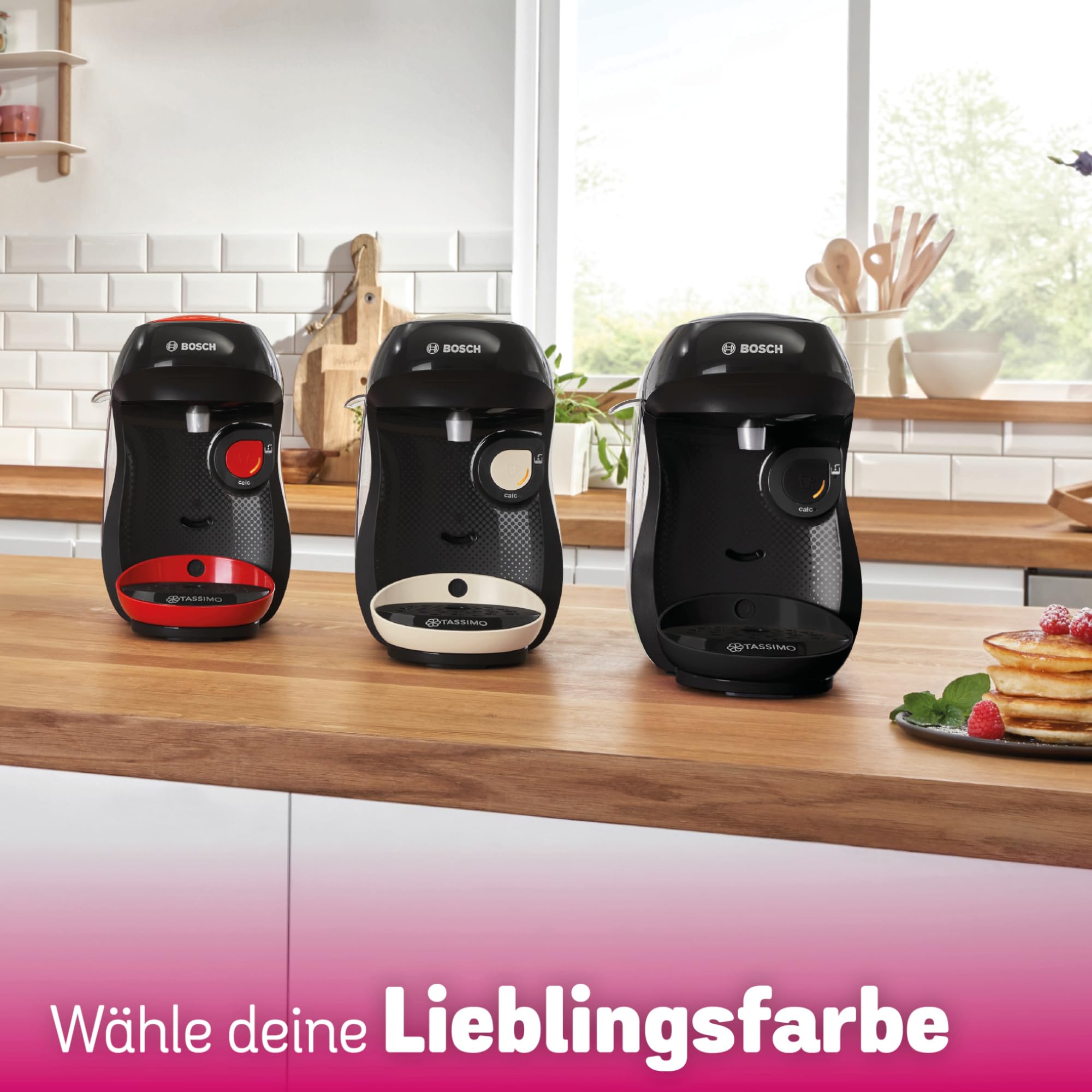 Bosch Tassimo Kapselmaschine TAS102E, 1400 W, über 70 Getränke, schwarz