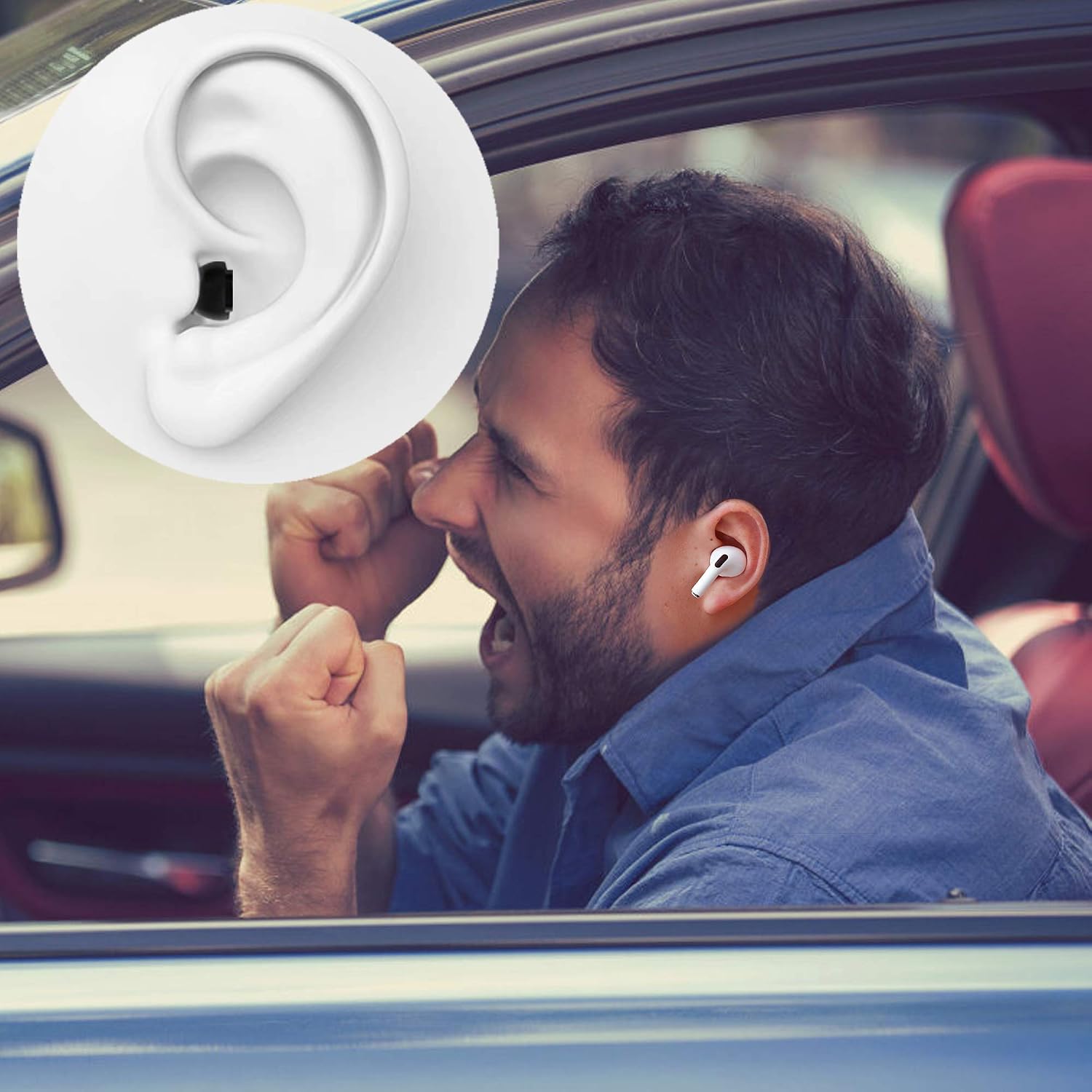 DamonLight Upgrade AirPods Pro Memory Foam Eartips [ONE Size Included, Save Your Money on Extra Size Tips] Sponge Silicone Replacement Ear Tips Buds for Airpods Pro 2 Pairs (Small)