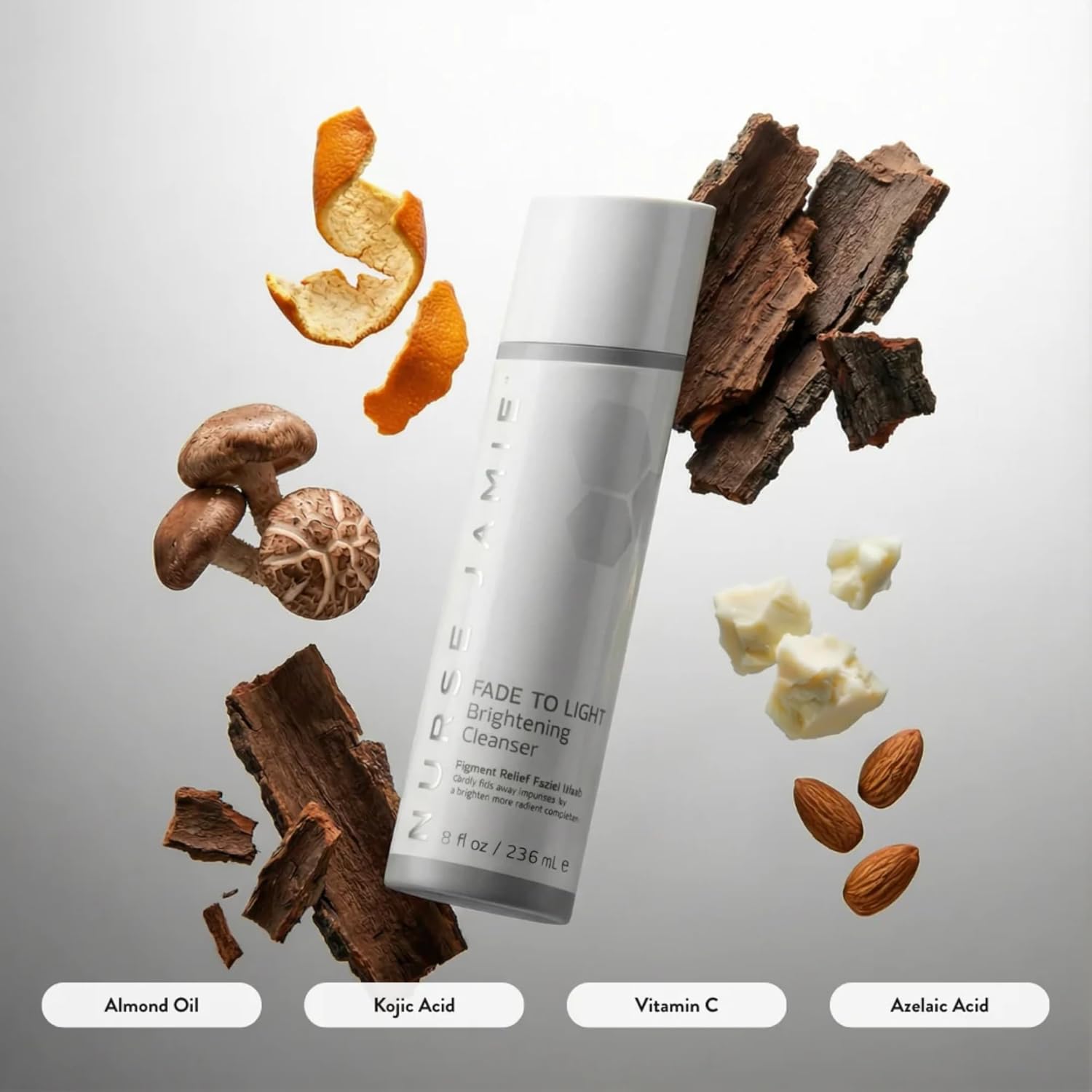 Nurse Jamie Fade to Light Brightening Cleanser for Dark Spots & Uneven Skin Tone – Kojic Acid Cleanser to Smooth Texture & Boost Radiance