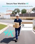 BOTSLAB 8MP 4K Caméra de sécurité extérieure, 4-Cam Système sans fil, Exterieur de surveillance de caméra, Pas de frais mensuels, vision nocturne couleur, solaire alimenté, 360° PTZ, 32GB Station de base, AI Détection