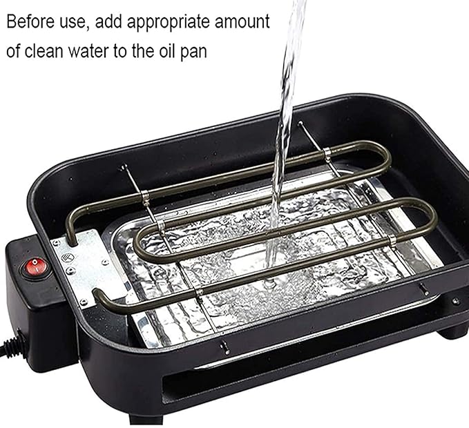 Parrilla Eléctrica Multifuncional 1500W Sin Humo Acero Inoxidable miniatura 4