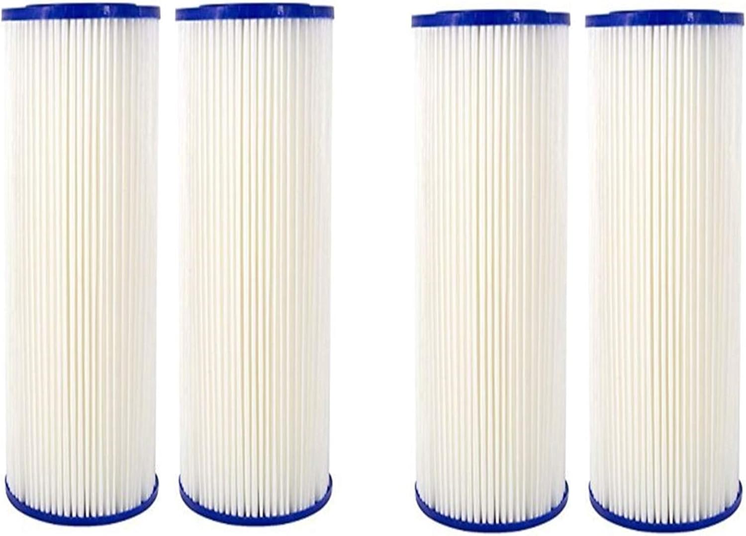 COMPLETE FILTRATION SERVICES Compatible for EcoPure EPW2P Pleated Whole Home Replacement Water Filter - Universal Fit - Fits Most Major Brand Systems (4 pack)