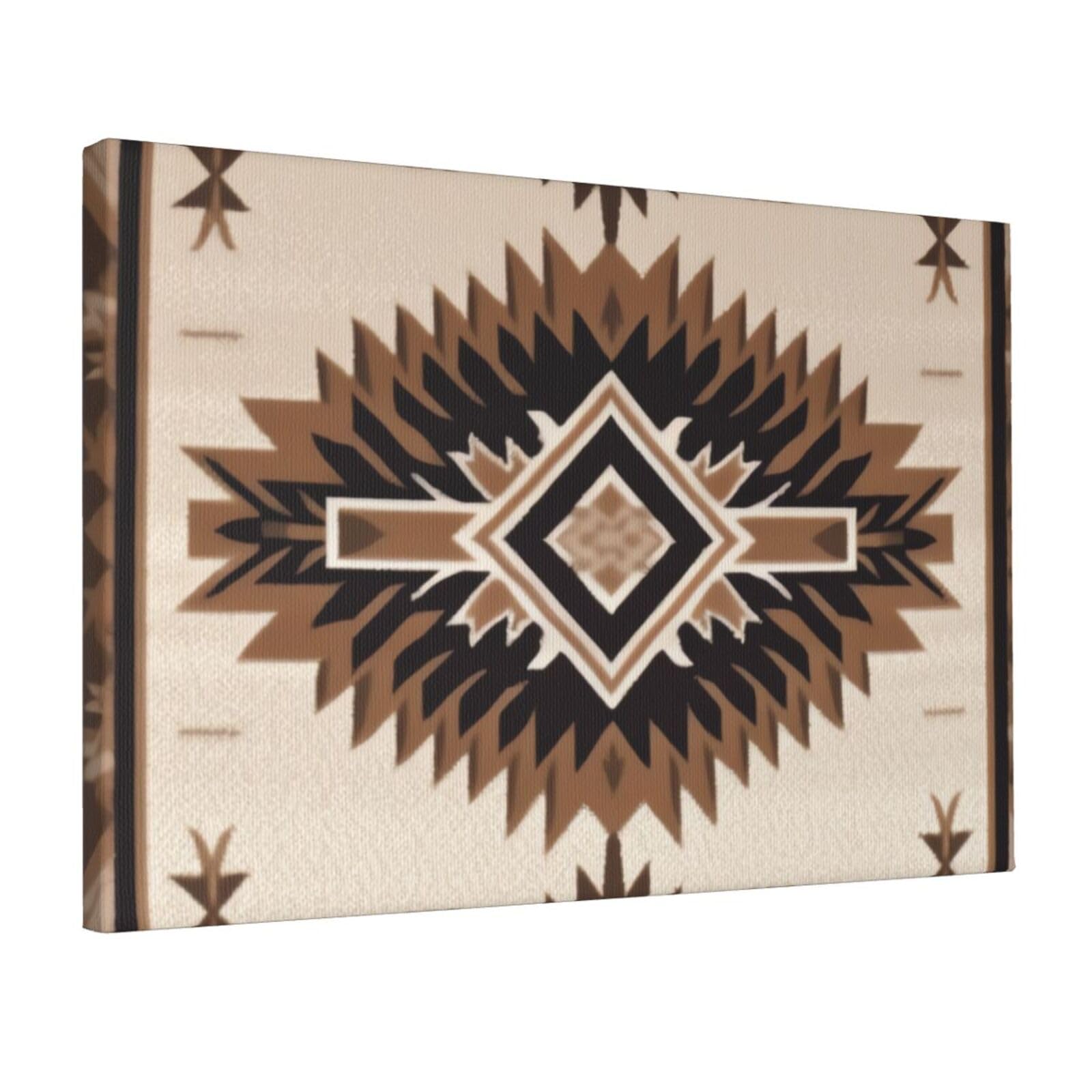 KLOPH Native American Canvas Wall Art for Living Room 12"x18" Modern Artwork Painting for Bathroom Hanging Canvas Prints Aesthetic Wallart for Bedroom Kitchen Office Wall Decor