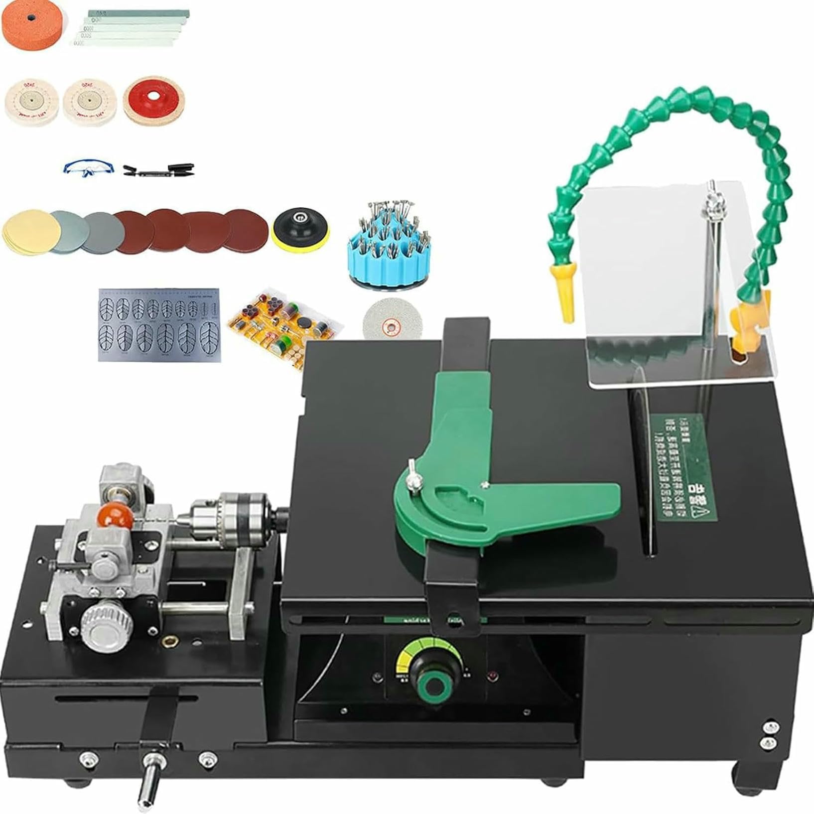 Machine À Polir Les Pierres Précieuses – Tampon De Roche Et Scie Lapidaire pour Couper Et Polir Les Pierres, Kit D'outils De Meulage Professionnel pour L'artisanat des Pierres Précieuses