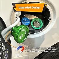 Vista 3 de WeiSen Tapa de combustible diésel de aluminio compatible con Dodge Ram 1500 2500 3500 verde magnético 2019-2024