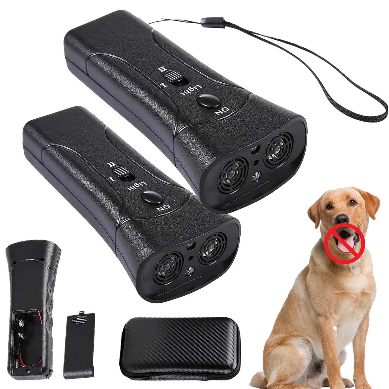 Nuovo addestratore per cani, dispositivo antiabbaio delicato per animali domestici, con display HD e torcia a LED, sicuro ed efficace, silenziatore antiabbaio per tutte le razze di cani, uso interno