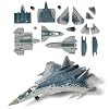 SEBUNAS 1/72 Scale Quick Build SU-57s Military Aircraft Toy Model Russian Fifth Generation Stealth Multipurpose Fighter Plastic Building Airplane Model Kit for Gift and Collection (34 Pieces)