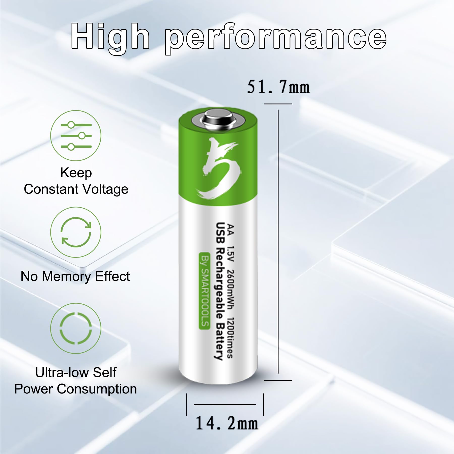 8 batterie AA + 8 batterie AAA AA+AAA, set di batterie ricaricabili agli ioni di litio USB di tipo C, 1,5 V, 1733 mAh, 2600 mWh + 500 mAh, 750 mWh, batteria al litio ricaricabile con cavo di ricarica