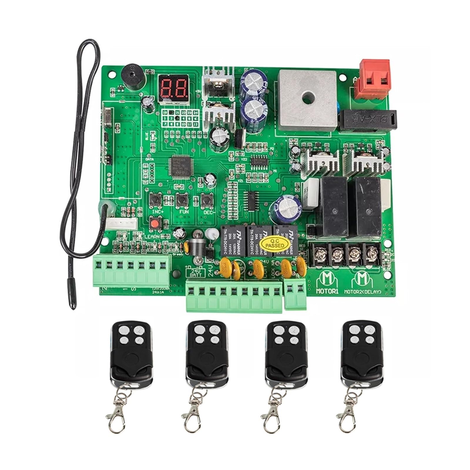 Scheda di controllo, Scheda PCB di tipo universale 12V/24V for pannello controllo automatico a doppio battente apricancello Smart Control Center for vialetto per apricancelli(2 remote 1 wifi)
