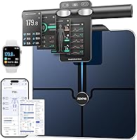 Vista 1 de RENPHO Báscula inteligente para peso corporal, báscula de composición corporal de 8 electrodos con IMC, grasa corporal, masa muscular, báscula