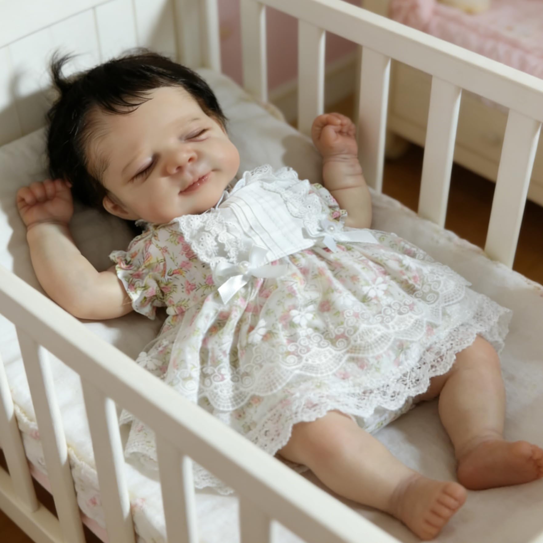 Realistyczny miękki silikon Reborn Baby Doll Girl Cloth Body 45 cm, które wyglądają jak prawdziwe noworodek, ręcznie robione winylowe kończyny, realistyczne, Reborn Baby Dolls zabawka