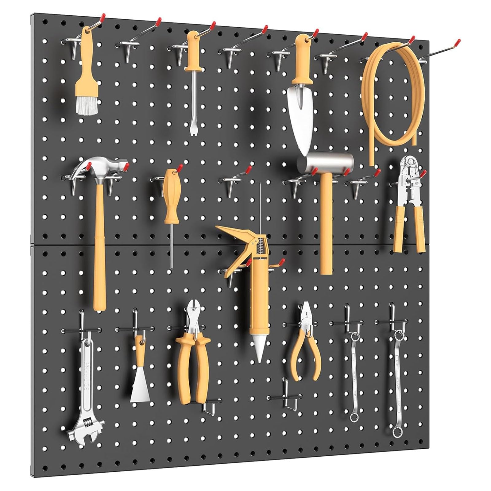 Paquete De 2 Paneles Pared Tablero Perforado Metal Resistente Para Garaje Estante Almacenamiento Herramientas Y Taller Organización Sala Manualidades Panel Pared Garaje