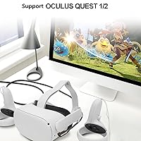 Vista 6 de Cable de enlace de 10 pies compatible con auriculares OculusMeta Quest 2, accesorios VR, transferencia de alta velocidad de 5 Gbps y carga rápida