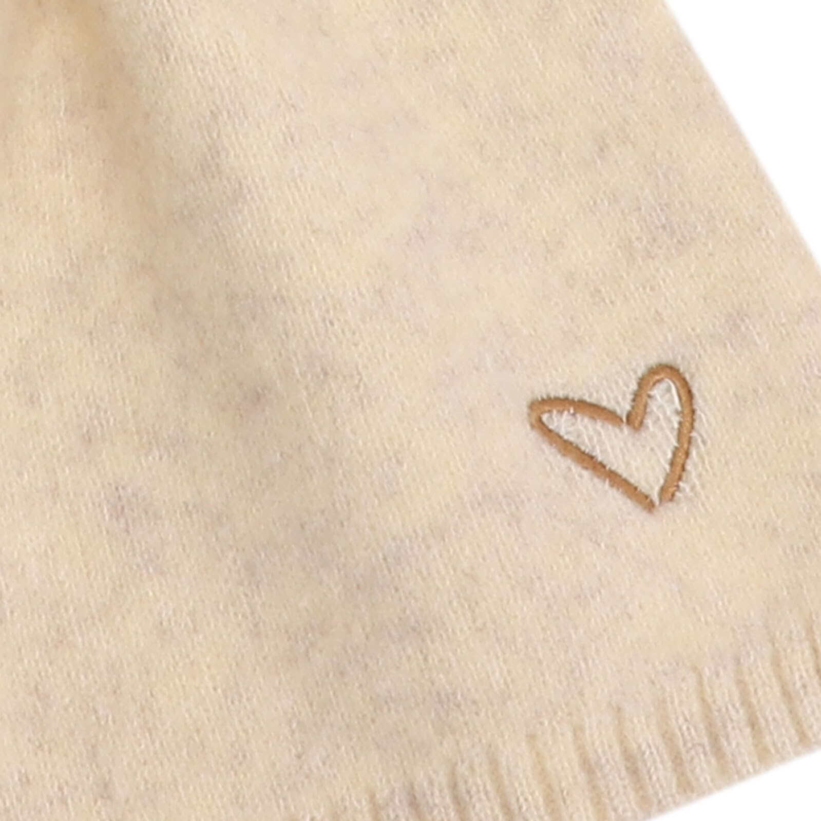 Abaodam Set Caldo Cappello e Sciarpa con Cuore Ricamato per Bambina Cappello Caldo Invernale Morbido e Sciarpa Calda Invernale per attività all’Aperto Accessori Comfort e Protezione per