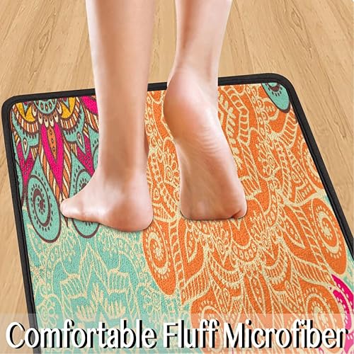 Vista 62 de GUYOS Bright Night Sky Galaxy - Tapete de cocina acolchado antifatiga, juego de 2 piezas, duradero, resistente a las manchas, parte inferior multi