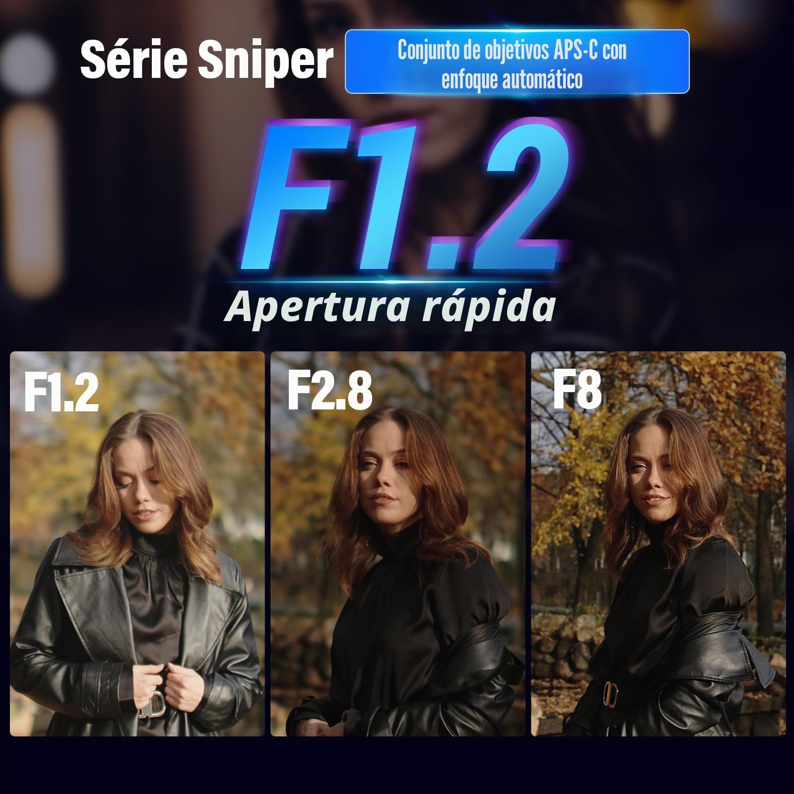 SIRUI Sniper 23mm Lente de Enfoque Automático, F1.2 Objetivo Gran Angular APS-C, E Mount Lente para A6400, A6700, ZV-E10, FX3/30 (E Mount, Negro)