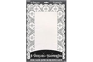 Elegant White Paper Doilies Rectangle Placemats - Premium Wedding Table Decorations