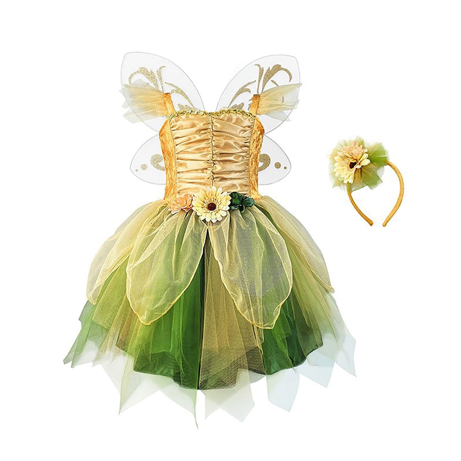 DéGuisement Halloween Enfant,DéGuisement De FéE Pour – Costume EspièGle D'Halloween Anniversaires Et Jeux De RôLe En Vaporeux Parfait Pour FêTes ScèNes Et Toute Saison