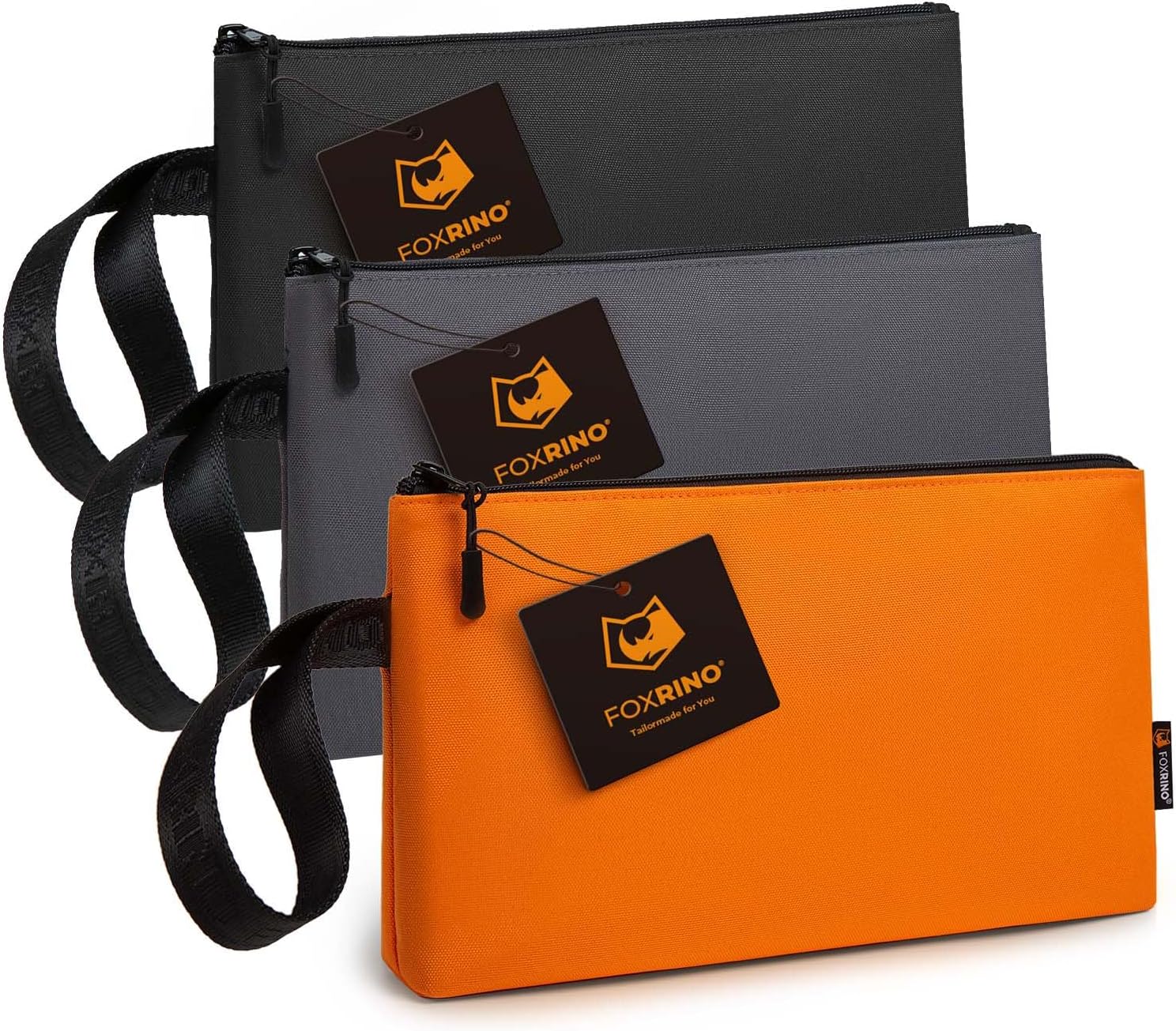 WORKPRO 12" Tool Pouches with Zipper, HeavyDuty Small Tool Bag, Utility small tool pouch for