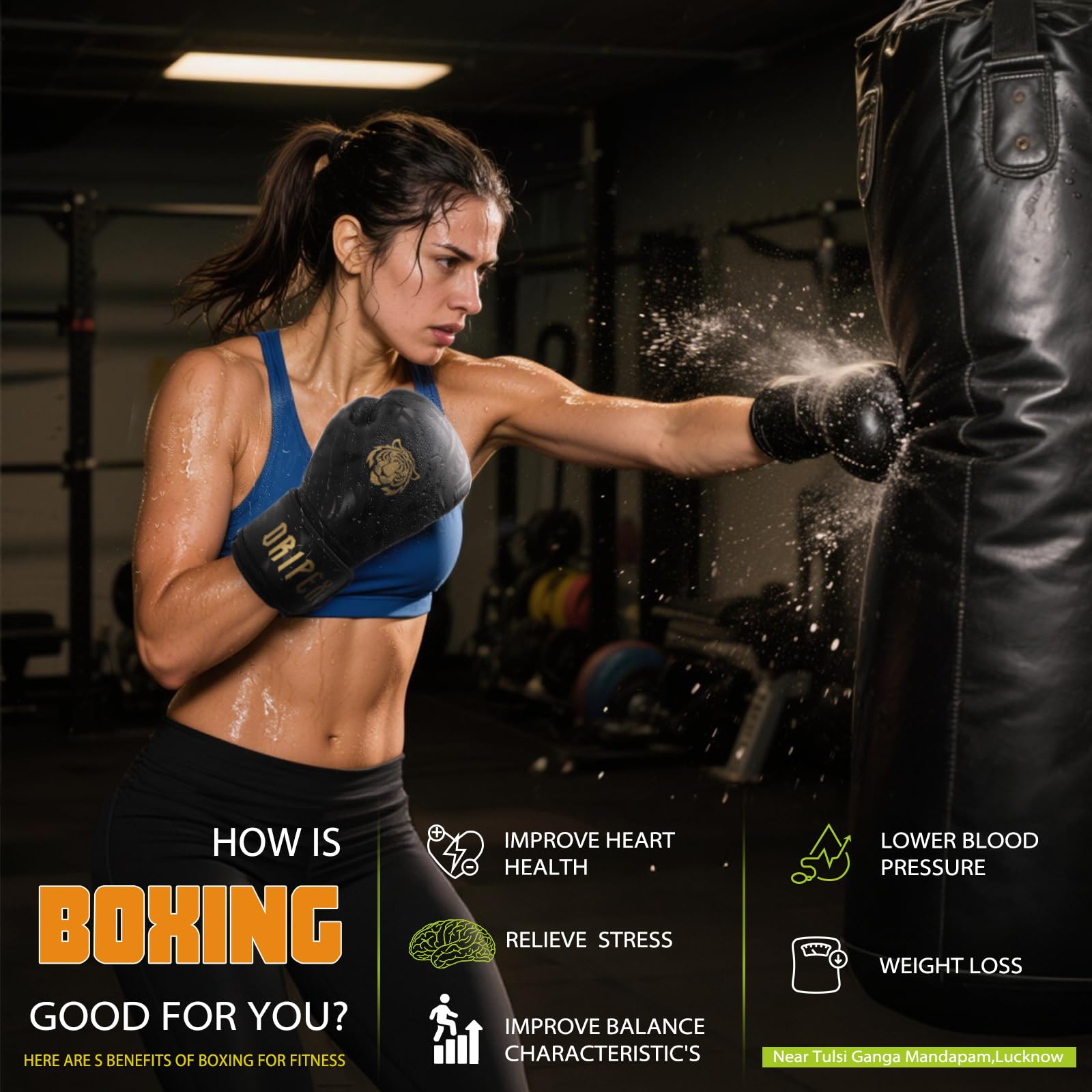 Dripex Boxhandschuhe, Boxsack Punchinghandschuhe, PU Leder Boxing Gloves, MMA Sparring Handschuhe Muay Thai Kickboxhandschuhe Männer Damen Jugendliche 8 10 12 14 16 oz