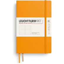LEUCHTTURM1917 - Notebook Hardcover Paperback B6+ 219 Numbered Pages for Writing and Journaling Rising Sun, Dotted