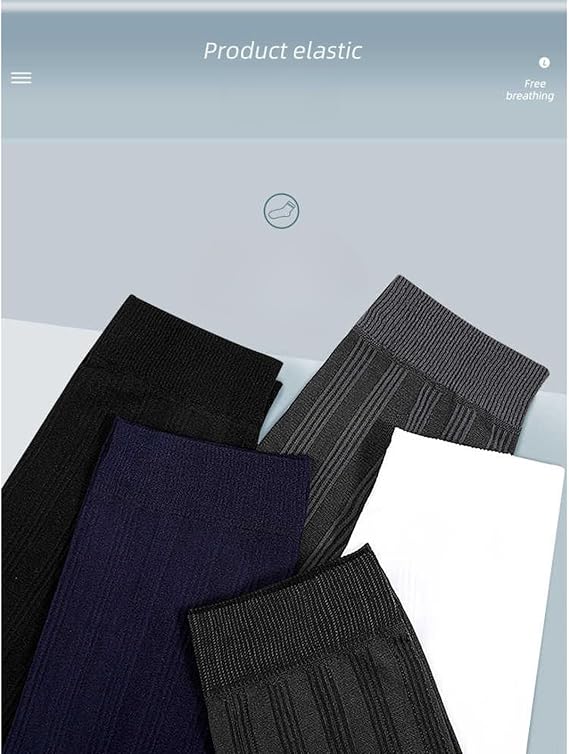 Unisex Ultra Thin Dress Socks Silk Sheer Business Socks Soft Breathable Crew Socks Series 5