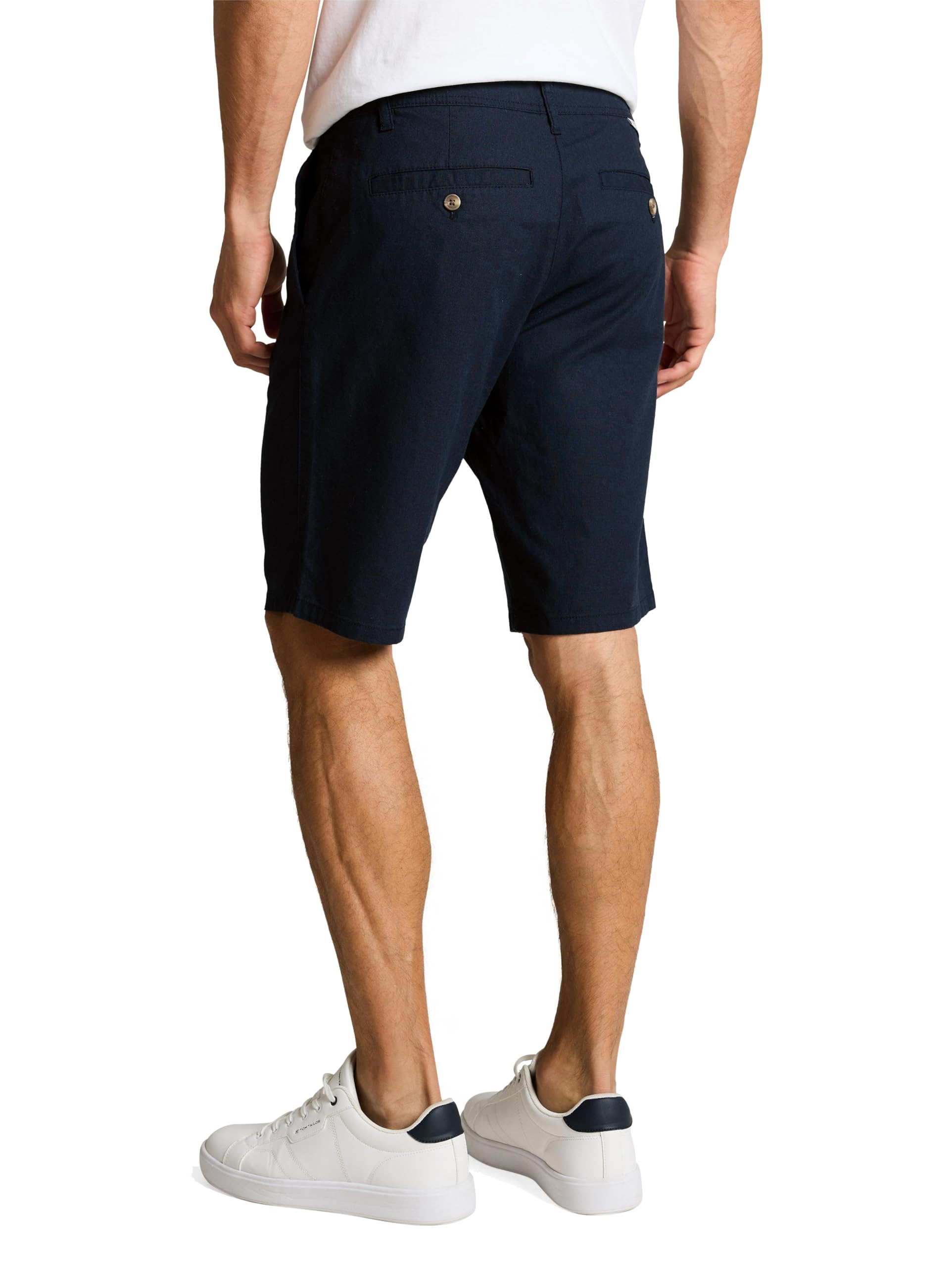TOM TAILOR Herren Chino Shorts mit Leinen-Anteil