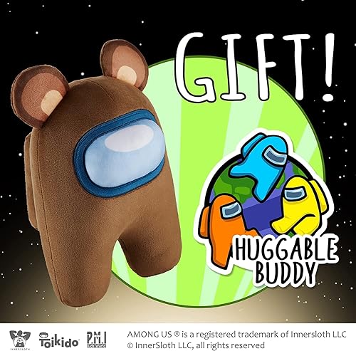 Miniatura 2 de Among Us - Muñeca de peluche con amigos de peluche, paquete de dos unidades, Caballero caballero, naranja y oso insoportable, coleccionable de Among