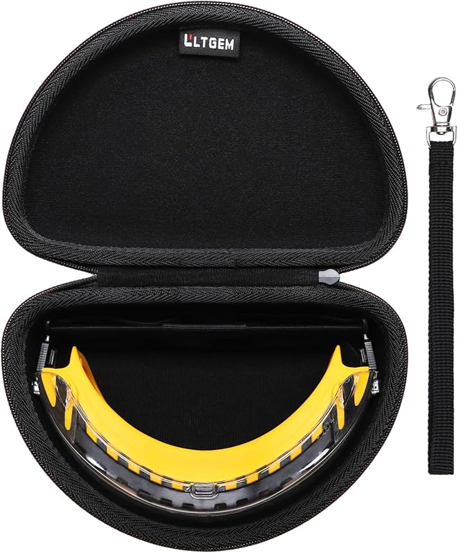 LTGEM Case for Dewalt DPG82/DPG82-11/DPG82-21 Safety Goggles | Hard Eva Shell, Water-Resistant, Shock Protection, Soft Anti-Scratch Interior, Office Travel Carrying Storage Bag Case Only