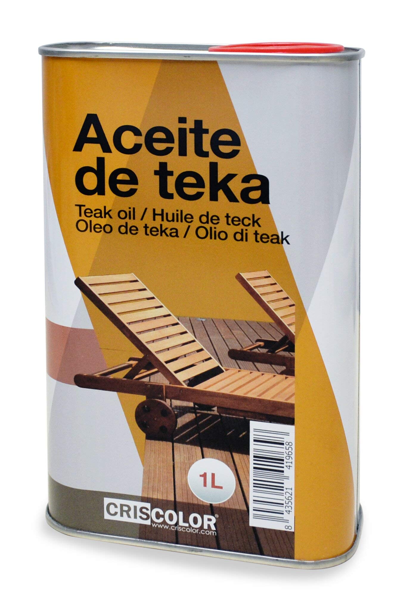 Aceite para Teca - Nutre, revitaliza y enriquece la madera. Máxima protección para tus muebles de Jardín. (1 Litro)