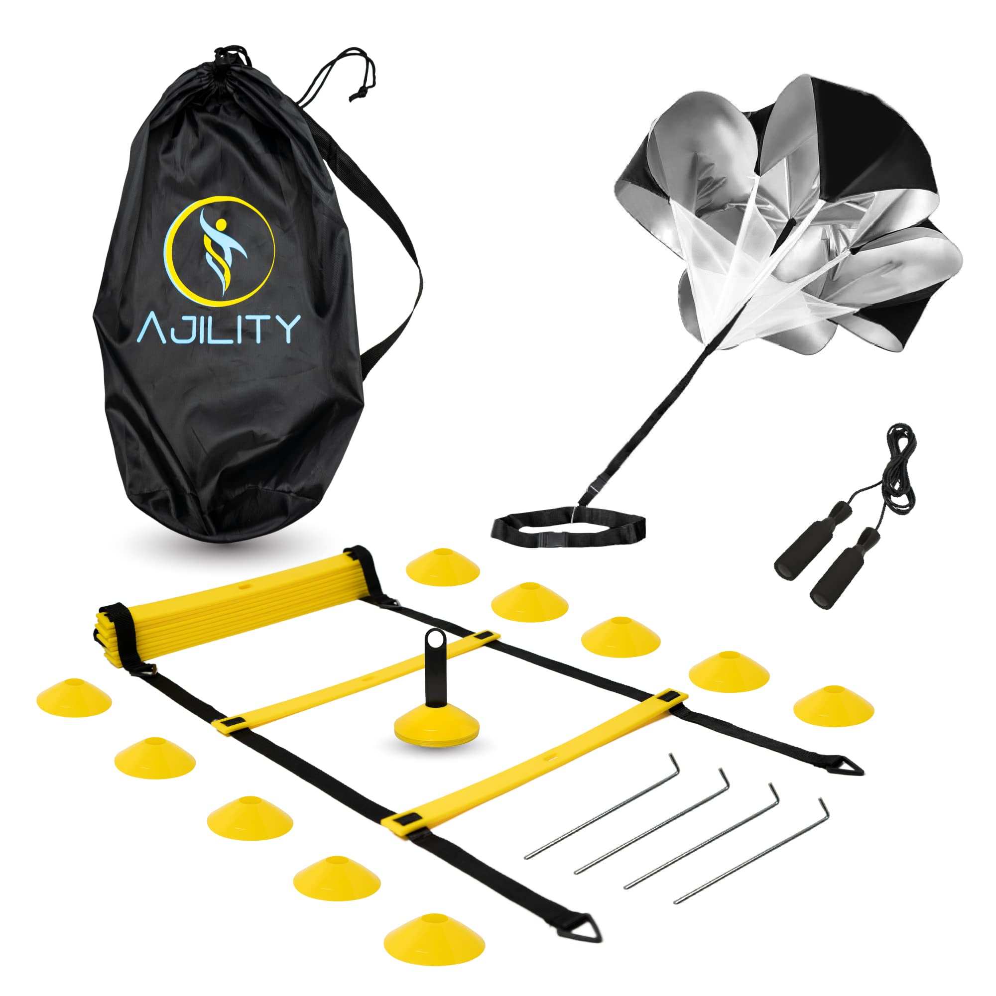 Buy AJILITY Speed Training Kit Agility Ladder, LowHigh Resistance