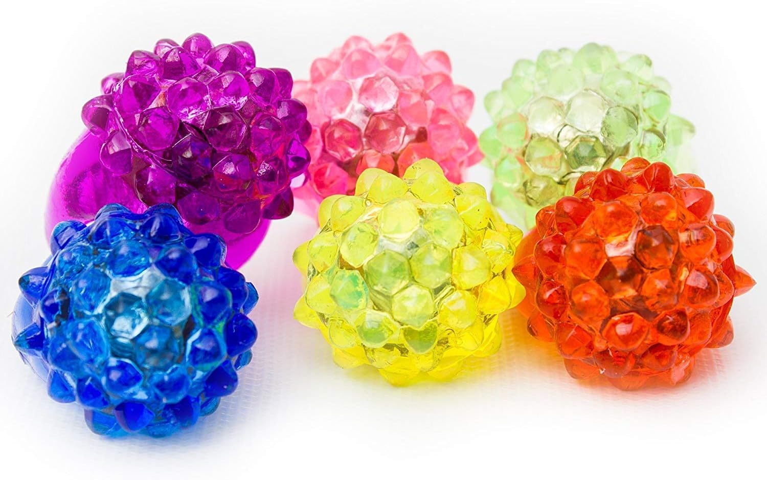 Fun Central24-Pack - LED Light Up Jelly Bumpy Rings - Fun and Colorful Bulk Pack Party Favors