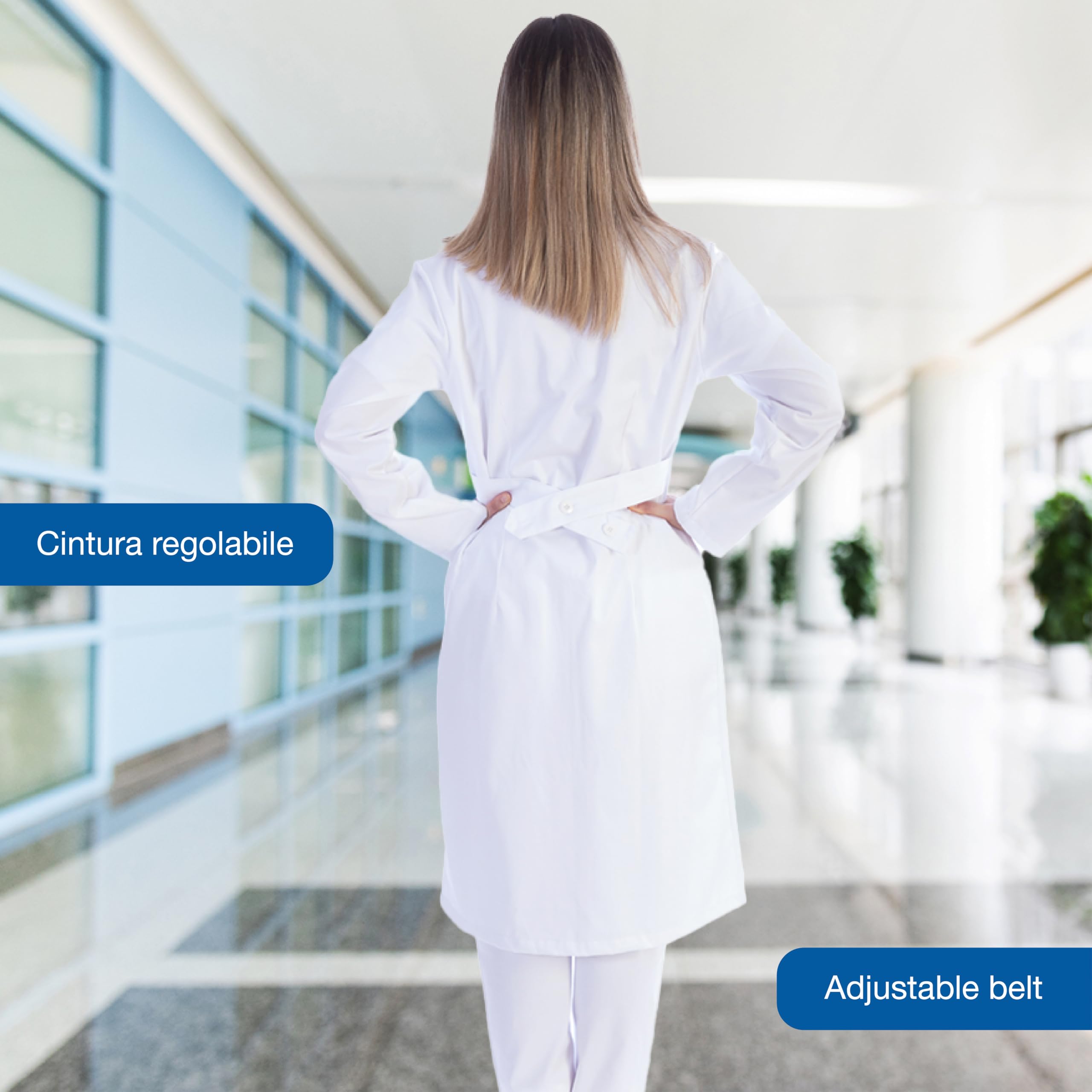 GIMA Camicia in Cotone e Poliestere, con Bottoni