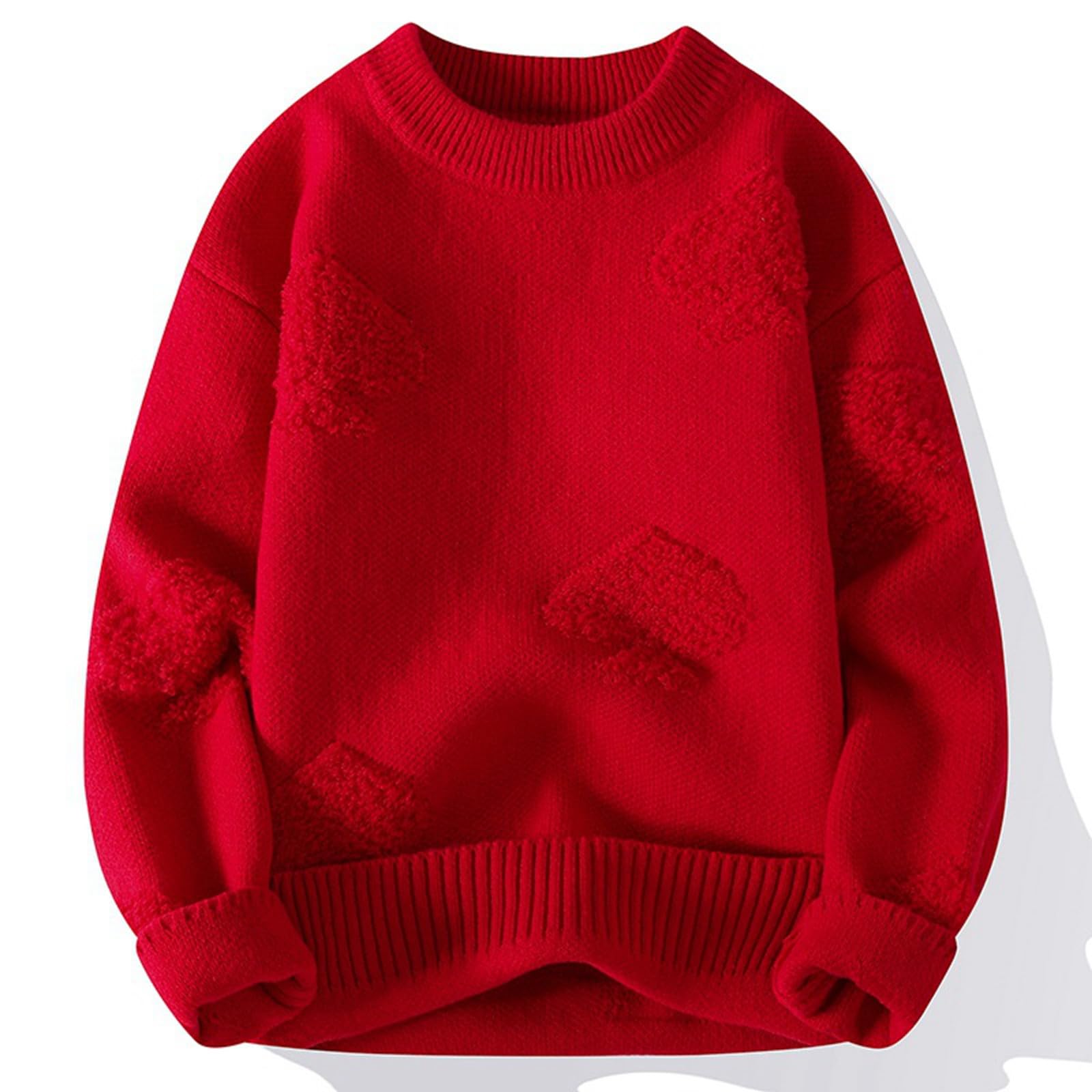Generisch Jersey de punto con agujero para hombre, Y2K, sudadera Harajuku Suéter de punto de gran tamaño, capa base rasgada, suéter de invierno, suéter vintage a cuadros